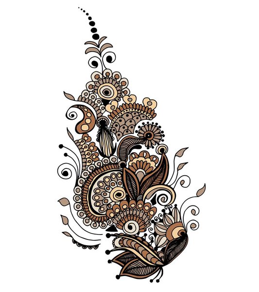 Детальное проектирование вектора. Бежевый, коричневый, буйные цвета. Изолированный белый. Иллюстрация
.