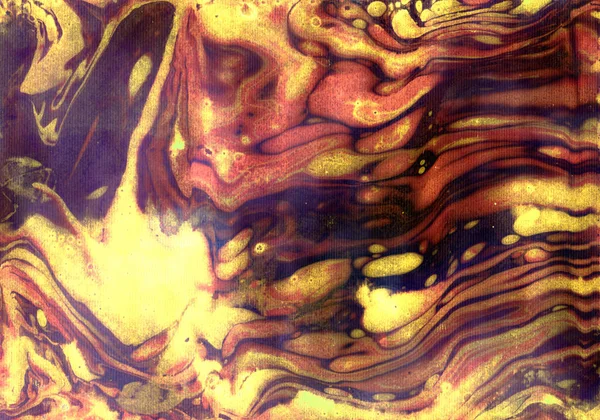 Acuarela Dibujada Mano Pinturas Óleo Fondo Abstracto Lava Gotas — Foto de Stock