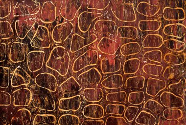 Soyut arka plan, elle boyanmış doku, guaj, yapıştırıcı. Taklit deri. Monokrom rengi. Arkaplan, duvar kağıdı, kapak tasarımı.