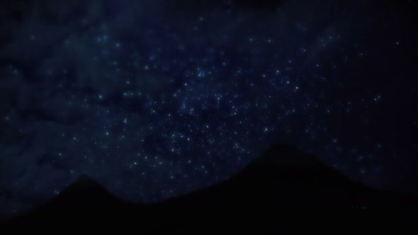 Looped Uhd Nebula Galaxy Star Space Και Ararat Mountain Background — Αρχείο Βίντεο