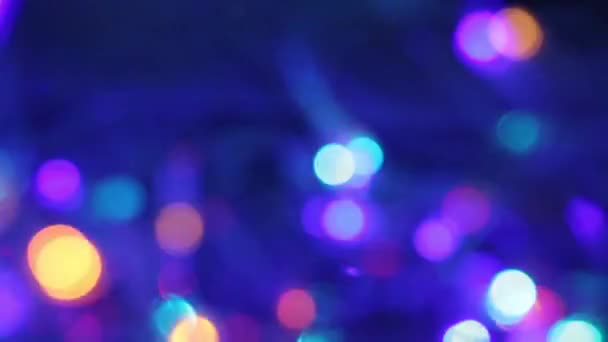 Lente Llamarada Bokeh Navidad Año Nuevo Luces Fondo Para Diferentes — Vídeos de Stock