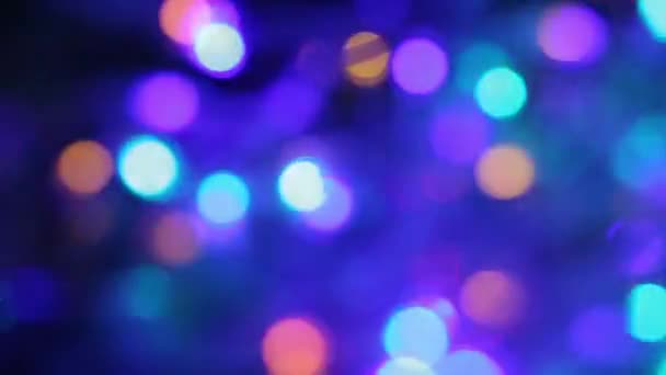 Lens Flare Bokeh Christmas New Year Lights Background Different Events — 비디오