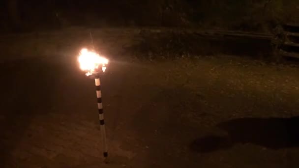 Torch Falling Slow Motion 120 Fps Para Diferentes Proyectos — Vídeos de Stock