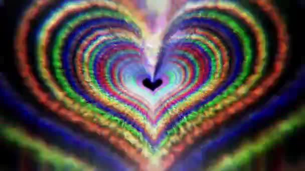 Looped Hearts Creative Abstrategy — стоковое видео