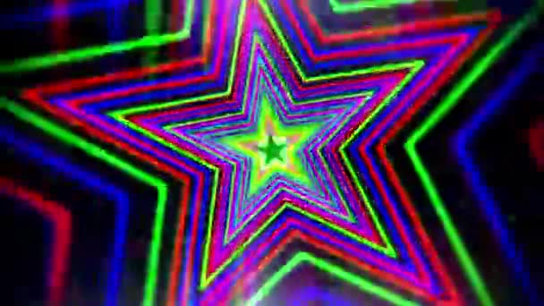 Looped Tunnel Creative Abstract Stars Tło Dla Różnych Wydarzeń Projektów — Wideo stockowe