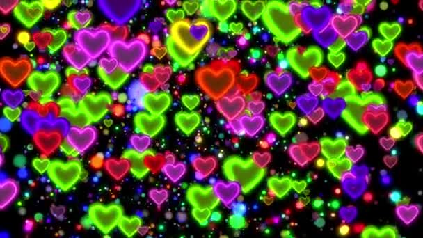 Valentines Hearts Contexte Pour Différents Projets — Video