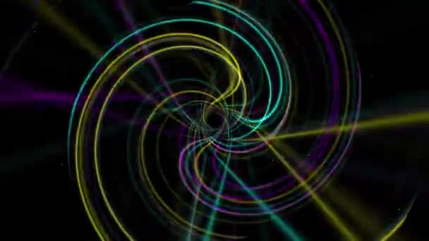 Looped Abstract Lines Dancing Background Your Parties Discos Led Screens — Stock Video