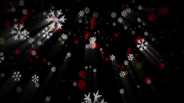 Looped Χριστούγεννα Χειμώνα Χιόνι Φόντο Για Διάφορα Έργα Και Λοιπα — Αρχείο Βίντεο