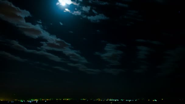 Vie Nocturne Lune Temps Imparti Pour Différents Événements — Video