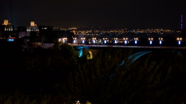 Traffic City Lights Time Lapse Dla Różnych Projektów Wydarzeń — Wideo stockowe