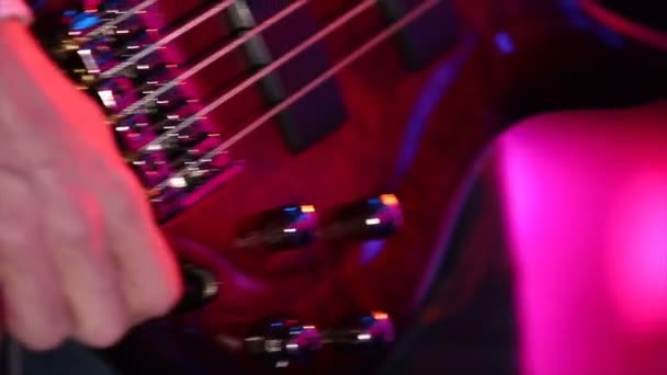 Guitarra Eléctrica Activar Concierto Imágenes Del Escenario Para Diferentes Proyectos — Vídeo de stock