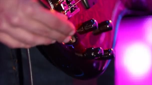 Guitare Électrique Allumez Concert Télévision Images Scène Pour Différents Projets — Video