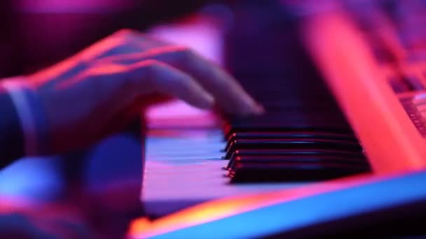 Synthétiseur Piano Jouer Des Séquences Concert Pour Différents Projets Détail — Video