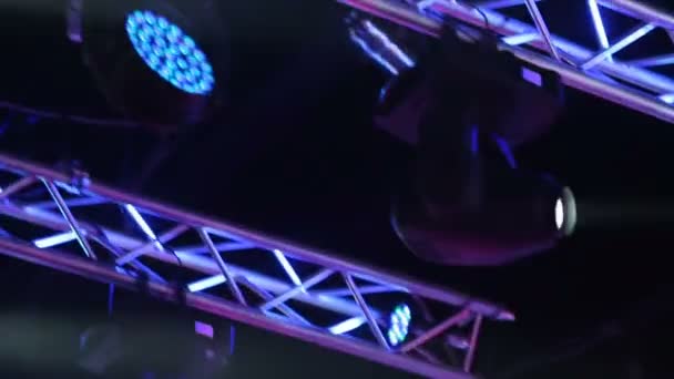 Konzertszene Bühnenbeleuchtung Mit Filmmaterial Für Promo Videos Und Verschiedene Projekte — Stockvideo