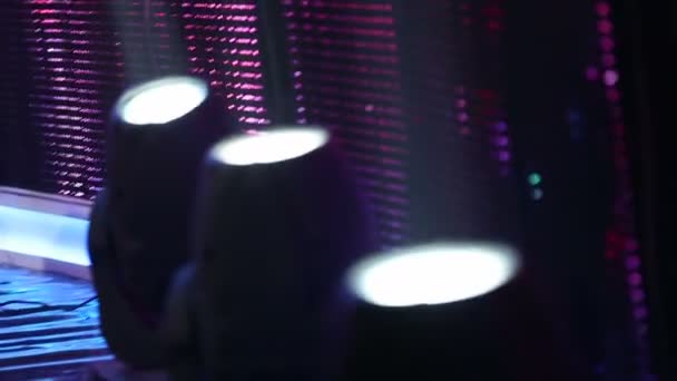 Koncertní Scény Stage Lights Pohybem Zastřelil Záběry Promo Video Různé — Stock video