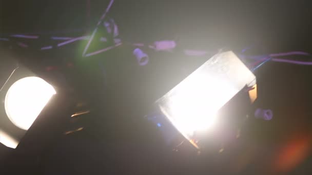 Concert Scene Stage Lights Motion Shot Filmagem Para Vídeo Promo — Vídeo de Stock