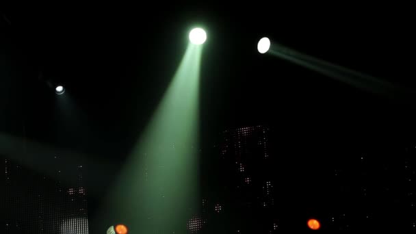 Luzes Palco Looped Feixe Piscando Strobe Parede Concerto Festa Discoteca — Vídeo de Stock