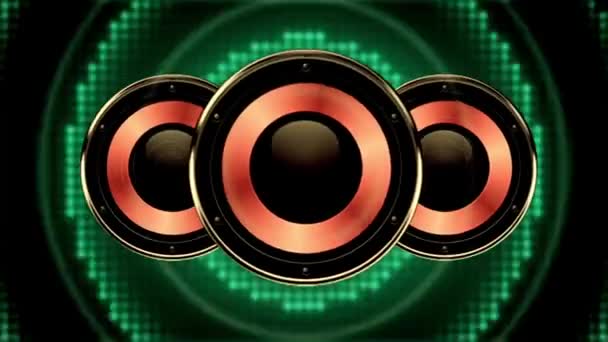 Looped Creative Speakers Animatie Spelen Voor Disco Programma Festival Evenementen — Stockvideo