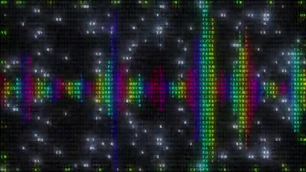 Equalizadores Alfabeto Procurados Para Discotecas Festas Telas Led Etc — Vídeo de Stock