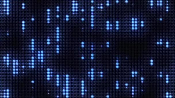 Looped Led Iluminación Píxeles Led Luz Pared Luz Estroboscópica Fondo — Vídeo de stock