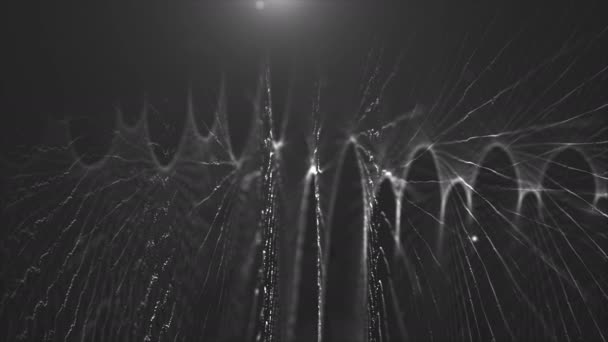 Form Parçacıkları Alan Derinliği Soyut Gökada Uzay Nebula Arkaplanı Dalgalanan — Stok video
