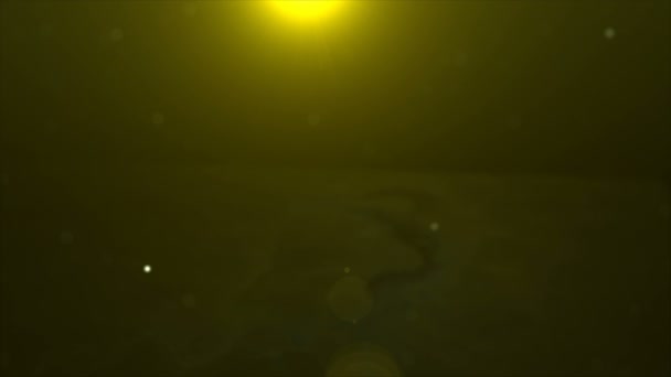 4K Forme Particules et profondeur de champ galaxie abstraite, espace, fond de nébuleuse. Agitant des rayons lumineux bleus, hors foyer lentement belle surface cosmos magique sombre micro monde cyber holographique .