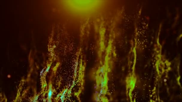 Forma Cząsteczki Głębia Pola Abstrakcyjna Galaktyka Przestrzeń Tło Mgławicy Faliste — Wideo stockowe