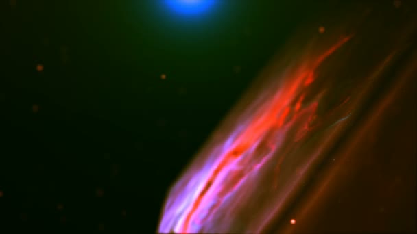 Forma Particelle Profondità Campo Galassia Astratta Spazio Sfondo Della Nebulosa — Video Stock