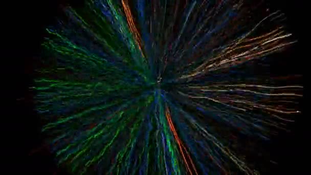 Animatie Van Creatieve Abstracte Deeltjesruimte Lijnen Achtergrond Loop Motion Graphic — Stockvideo