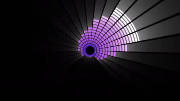 Бары Audio Equalizer Создают Звуковые Волны Анимированные Диско Графическим Фоном — стоковое видео