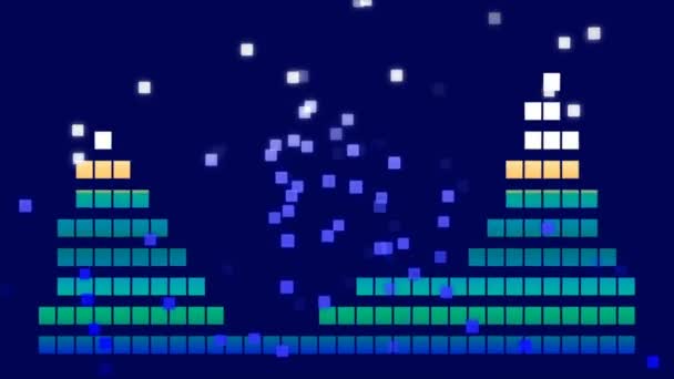 Audio Equalizer Bars Entwerfen Schallwellen Animierte Diskografik Bewegungshintergrund Für Konzert — Stockvideo