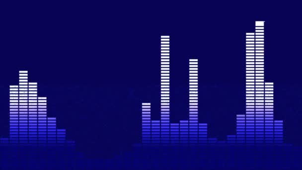 音频均衡器酒吧为音乐会 夜总会 电视节目 音乐节 Dvd Vj映射设计声波动画迪斯科图形运动背景 在领先的屏幕上看很不错 — 图库视频影像