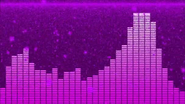 Audio Equalizer Bary Design Zvukové Vlny Animované Disco Grafický Pohyb — Stock video
