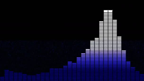 Audio Equalizer Bárok Design Hanghullámok Animált Disco Grafikus Mozgás Háttér — Stock videók