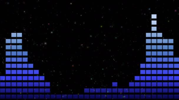 Audio Equalizer Bars Entwerfen Schallwellen Animierte Diskografik Bewegungshintergrund Für Konzert — Stockvideo