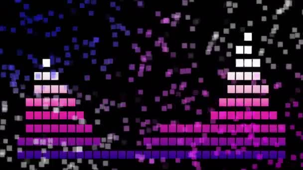 Audio Equalizer Bary Design Sound Waves Animowane Disco Graficzne Tło — Wideo stockowe