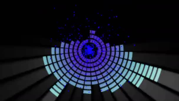Audio Equalizer Bary Design Zvukové Vlny Animované Disco Grafický Pohyb — Stock video