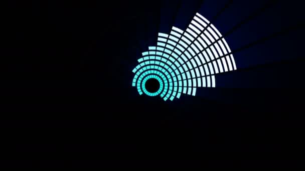 Audio Equalizer Bary Design Sound Waves Animowane Disco Graficzne Tło — Wideo stockowe