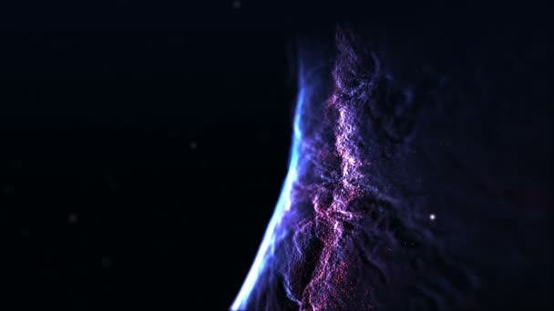 Forma Particelle Profondità Campo Galassia Astratta Spazio Sfondo Della Nebulosa — Video Stock