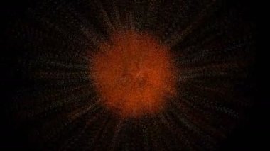 Yaratıcı soyut parçacıkların uzayı animasyonu. Satır arkaplanı, başlıklı ekranlar için Vj döngü hareketi grafiği, vj haritalama, performans, sunum, TV programı, konserler ve başlıklar. DJ disko partisi festivali.