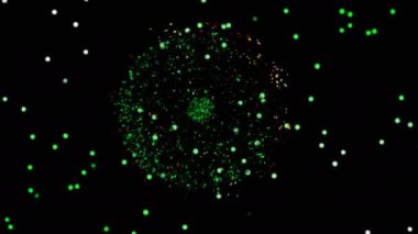 Yaratıcı soyut parçacıkların uzayı animasyonu. Satır arkaplanı, başlıklı ekranlar için Vj döngü hareketi grafiği, vj haritalama, performans, sunum, TV programı, konserler ve başlıklar. DJ disko partisi festivali.