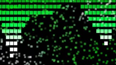 Ses Equalizer çubukları ses dalgaları tasarlar, konser, parti, gece kulübü, TV şovu, müzik festivali, dj, başlık, dvd, vj haritalama için disko grafik hareket arkaplanı oluşturur. Öndeki ekranlarda çok güzel görünüyor..