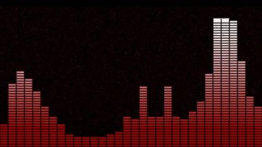 Ses Equalizer çubukları ses dalgaları tasarlar, konser, parti, gece kulübü, TV şovu, müzik festivali, dj, başlık, dvd, vj haritalama için disko grafik hareket arkaplanı oluşturur. Öndeki ekranlarda çok güzel görünüyor..