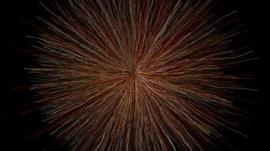 Yaratıcı soyut parçacıkların uzayı animasyonu. Satır arkaplanı, başlıklı ekranlar için Vj döngü hareketi grafiği, vj haritalama, performans, sunum, TV programı, konserler ve başlıklar. DJ disko partisi festivali.