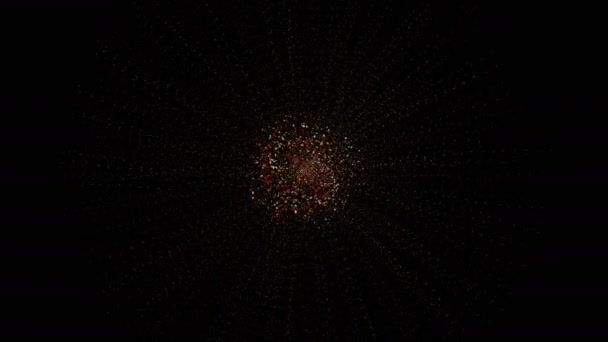 Animación Del Espacio Partículas Abstractas Creativas Fondo Líneas Gráfico Movimiento — Vídeos de Stock