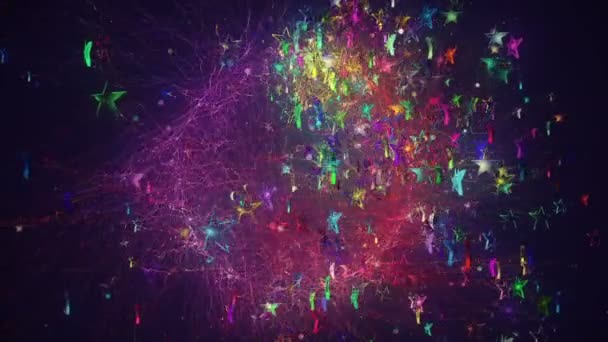 Animation Creative Abstract Particles Space Lines Background Loop Motion Graphic — Stock Video