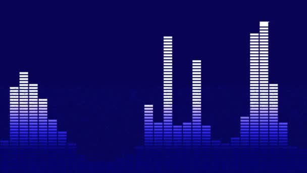 Audio Equalizer Bars Entwerfen Schallwellen Animierte Diskografik Bewegungshintergrund Für Konzert — Stockvideo