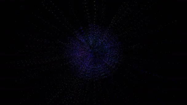 創造的な抽象的な粒子空間のアニメーション Vjループモーショングラフィックリードスクリーン Vjマッピング パフォーマンス プレゼンテーション テレビ番組 コンサートやタイトルのためのライン Djディスコパーティーフェスティバル — ストック動画