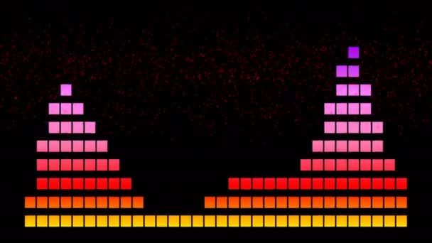Audio Equalizer Bars Ontwerp Geluidsgolven Geanimeerde Disco Grafische Beweging Achtergrond — Stockvideo