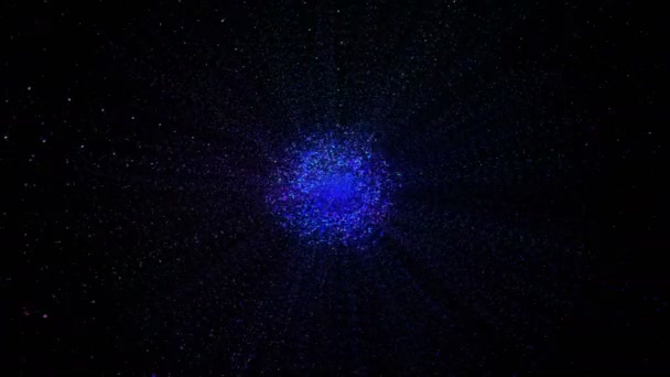 Animation Creative Abstract Particles Space Lines Background Loop Motion Graphic — Stock Video